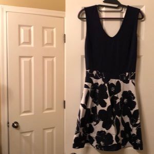 Navy blue sleeveless dress